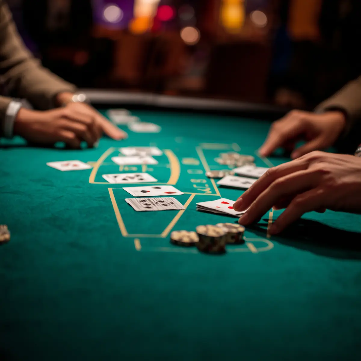 Teen Patti table showing bet sizing and blind play indicators